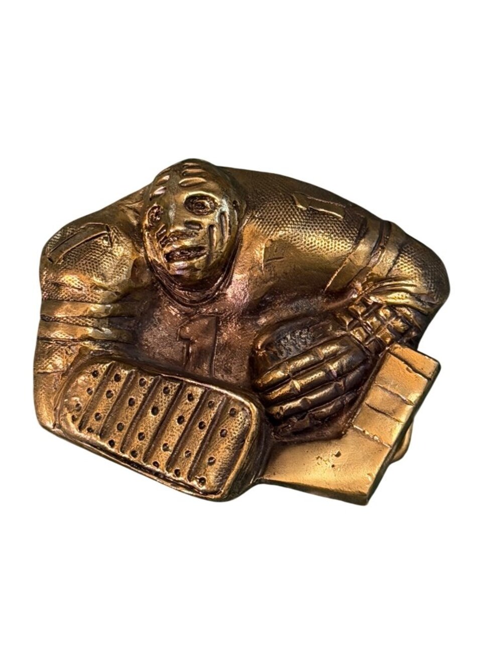 Vintage Hockey Player Belt Buckle The Great American Buckle Co 1981 Serial 801 U